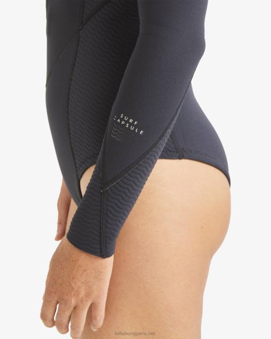 mujer negro Billabong Traje de primavera de manga larga 2/2 salty dayz 04LD2574