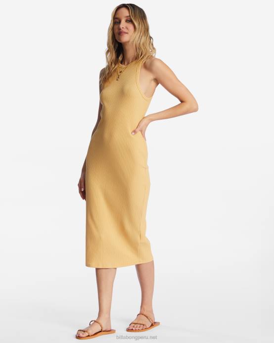 mujer Costa Dorada Billabong vestido midi sin mangas marimacho 04LD2118