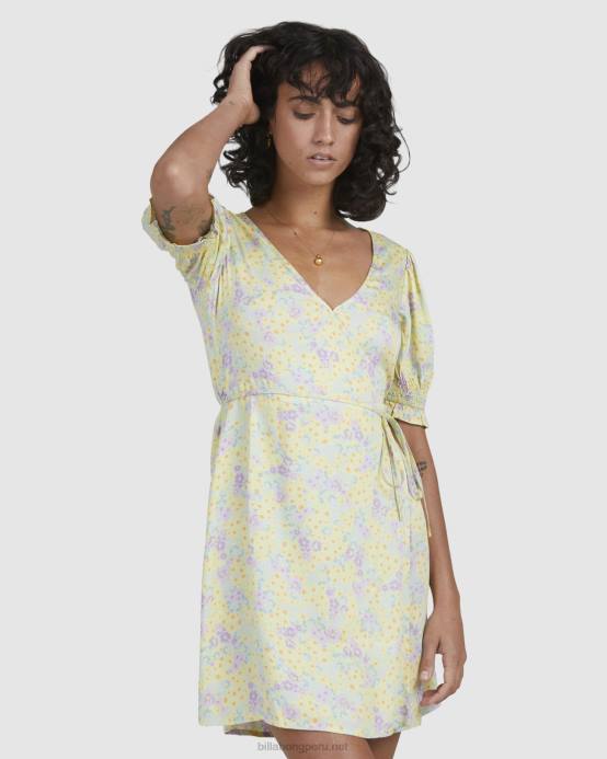 mujer Lima Limon Billabong vestido cruzado tempestad 04LD2339