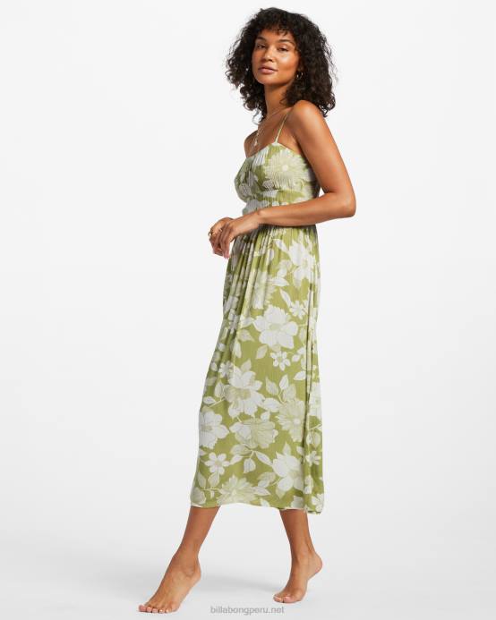 mujer algas marinas Billabong tu nena vestido midi 04LD1823