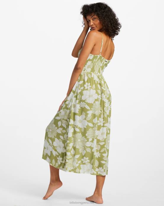 mujer algas marinas Billabong tu nena vestido midi 04LD1823