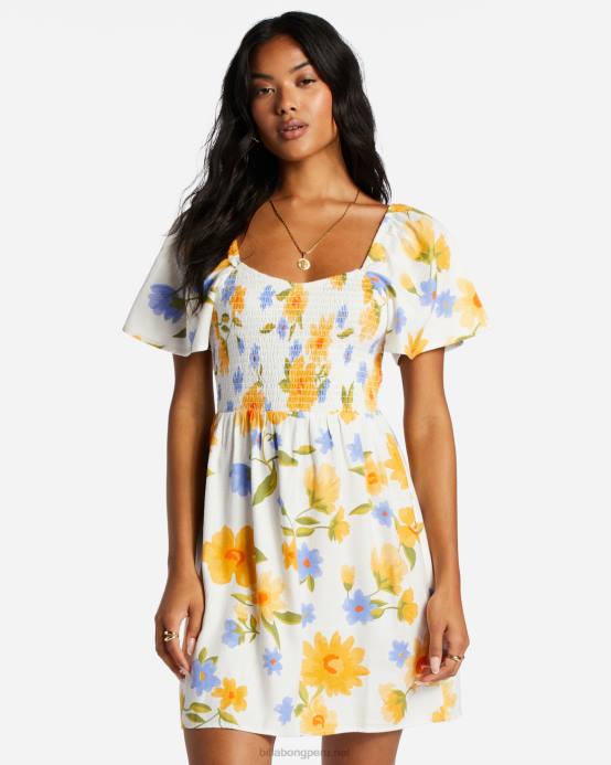 mujer cristal de sal Billabong mini vestido de lado dulce 04LD2082