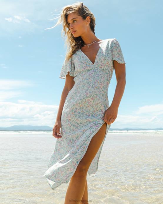 mujer cristal de sal Billabong vestido midi jet set 04LD2098