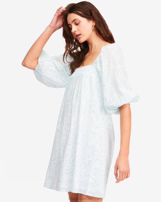 mujer gota de lluvia Billabong vestido babydoll con motivos florales 04LD2313