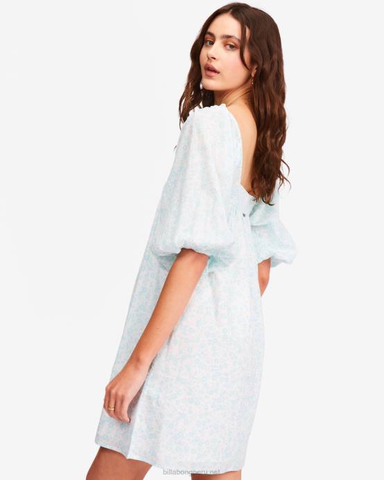 mujer gota de lluvia Billabong vestido babydoll con motivos florales 04LD2313