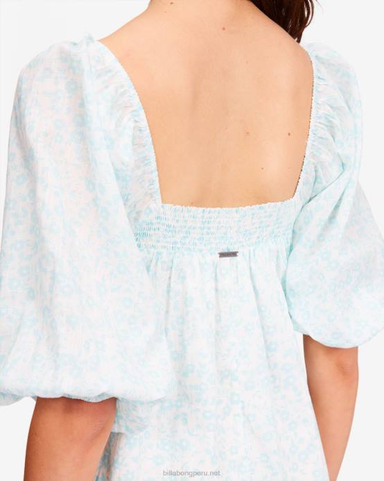mujer gota de lluvia Billabong vestido babydoll con motivos florales 04LD2313