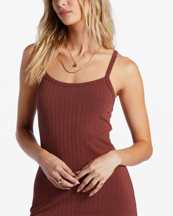mujer moca Billabong vestido midi de bebé de verano 04LD2034