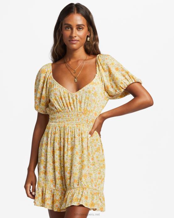 mujer multi Billabong algo bonito mini vestido 04LD1899