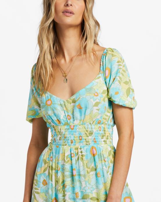 mujer ojos del océano Billabong algo bonito mini vestido 04LD1806