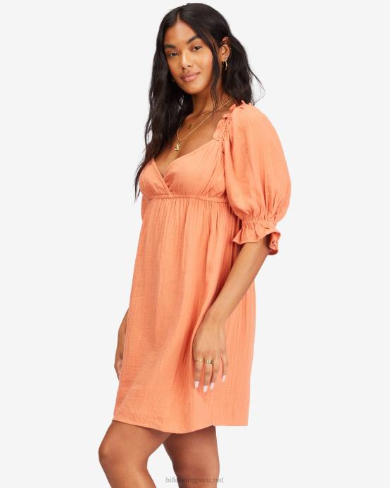 mujer terracota Billabong vestido babydoll paraíso perfecto 04LD2255