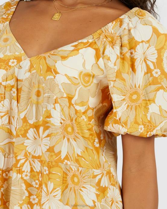 mujer óxido Billabong vestido mini dalilah luna llena 04LD2191