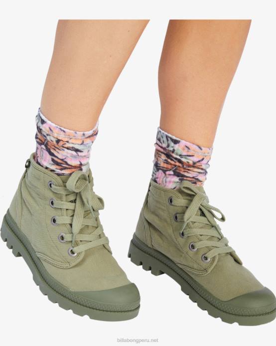 mujer ejército Billabong deambular por las botas de montaña 04LD2502