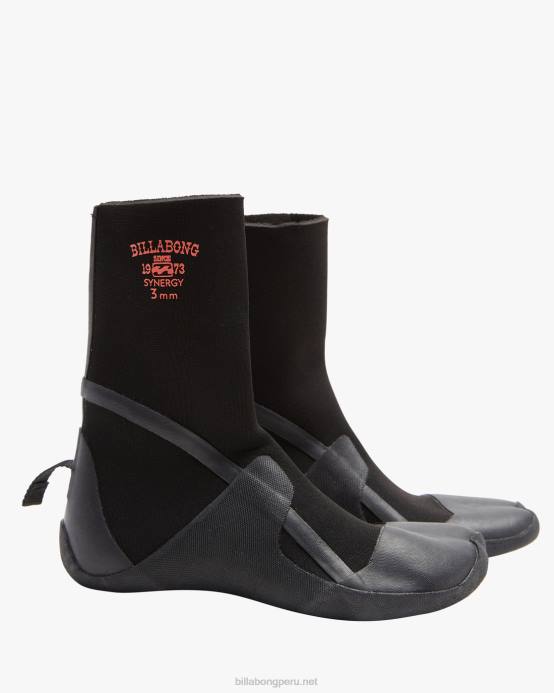 mujer negro Billabong 3 botas de neopreno con puntera dividida oculta synergy 04LD2575