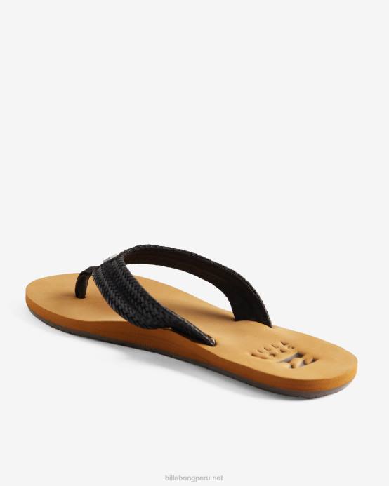 mujer apagado negro Billabong sandalias kai trenzadas 04LD2495