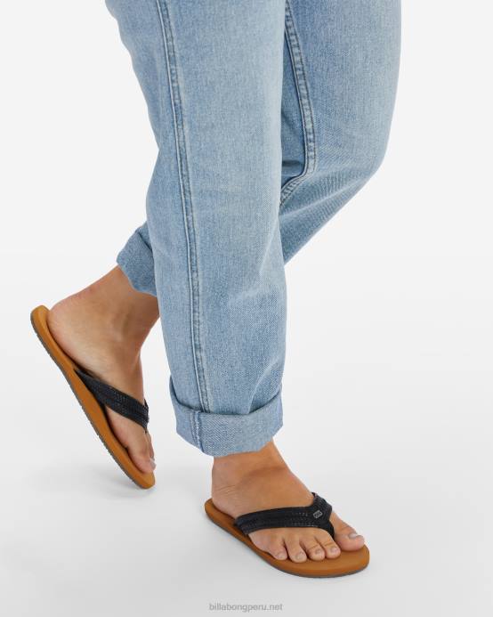mujer apagado negro Billabong sandalias kai trenzadas 04LD2495