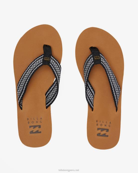 mujer blanco negro Billabong sandalias bajas 04LD2521