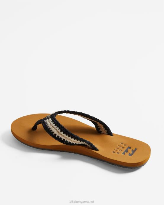 mujer blanco negro Billabong sandalias bajas 04LD2539