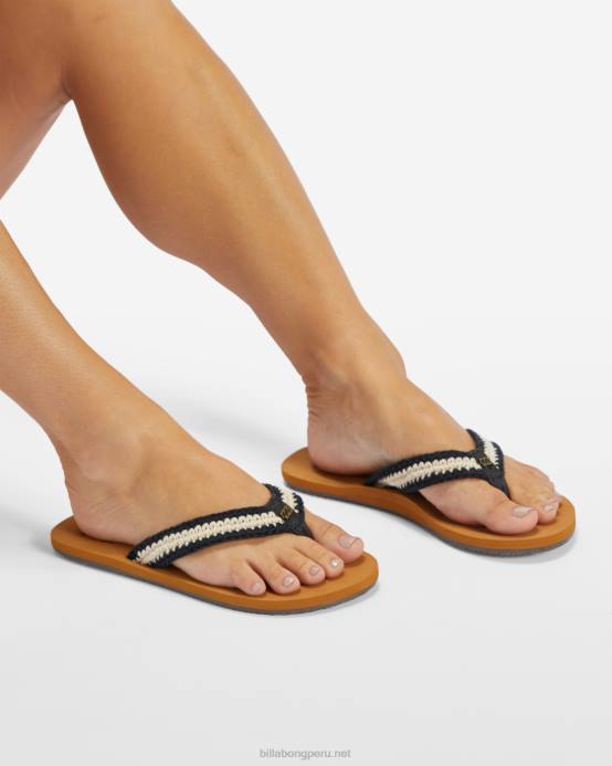 mujer blanco negro Billabong sandalias bajas 04LD2539