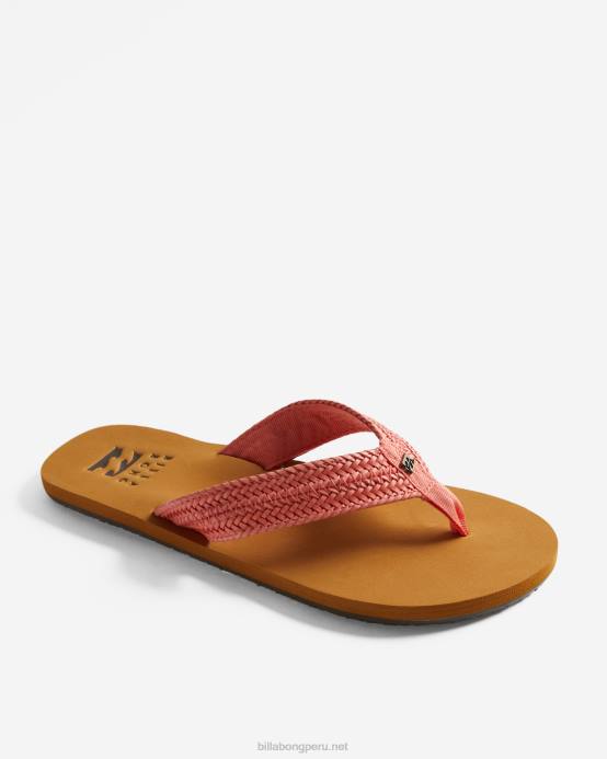 mujer coral dulce Billabong sandalias kai trenzadas 04LD2537