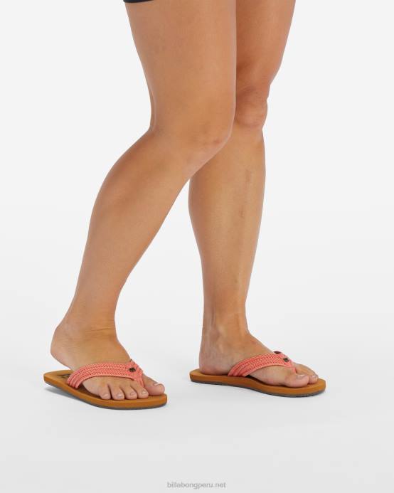 mujer coral dulce Billabong sandalias kai trenzadas 04LD2537