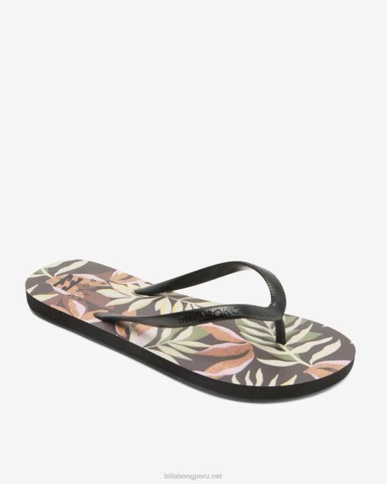 mujer negro multi Billabong sandalias dama con chanclas de goma 04LD2513