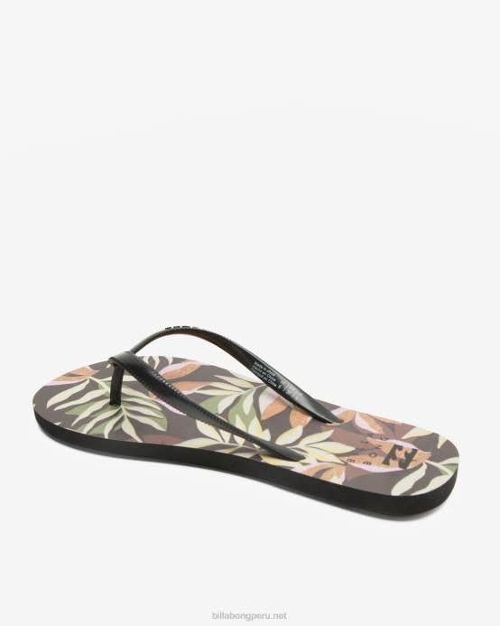 mujer negro multi Billabong sandalias dama con chanclas de goma 04LD2513