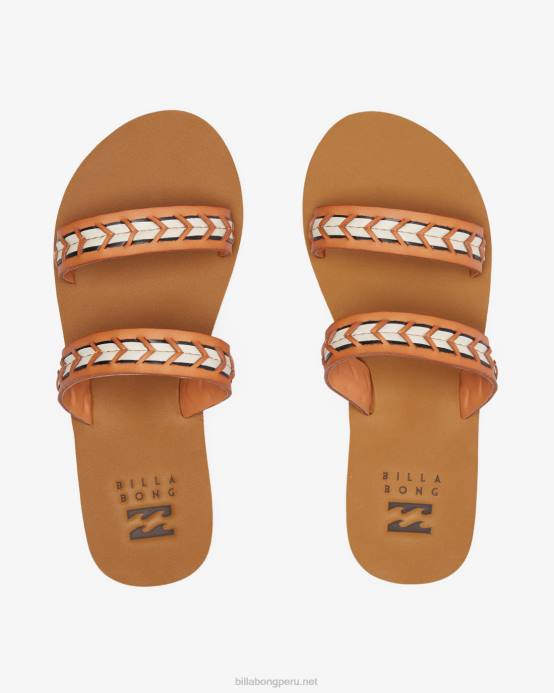 mujer negro/tostado Billabong sandalias con tiras de nori 04LD2522