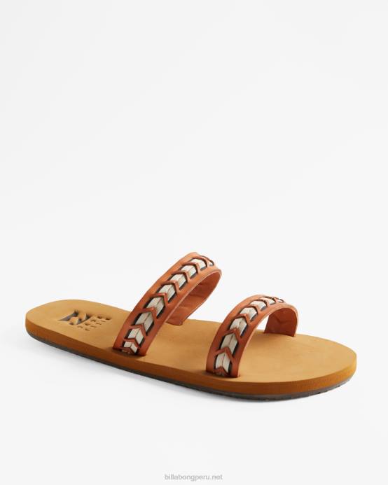 mujer negro/tostado Billabong sandalias con tiras de nori 04LD2522