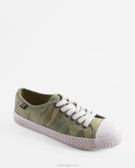 mujer camuflaje Billabong zapatos de lona independientes 04LD2503
