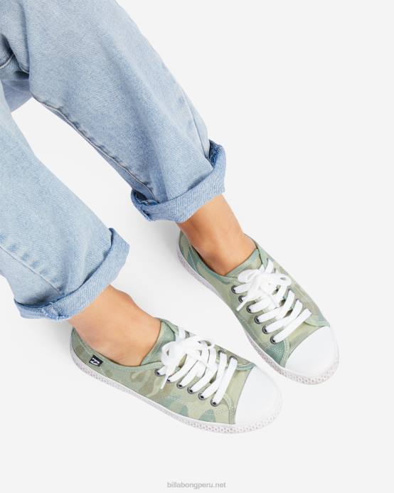 mujer camuflaje Billabong zapatos de lona independientes 04LD2503
