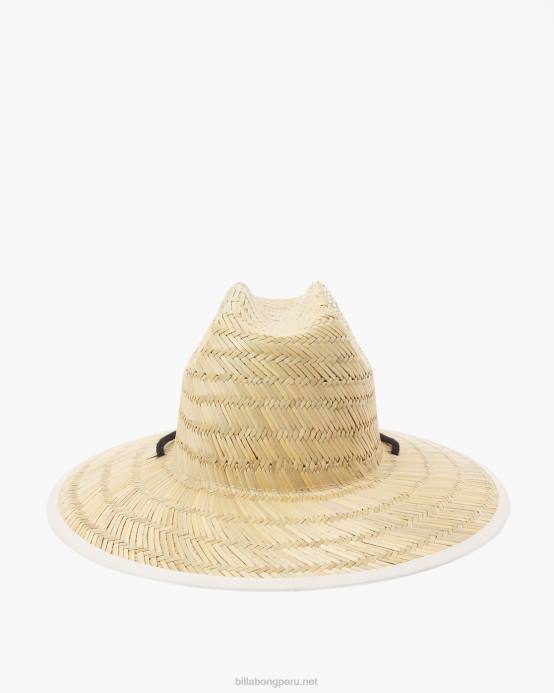 Niños azul neón Billabong sombrero salvavidas de paja con estampado de mareas 04LD1110
