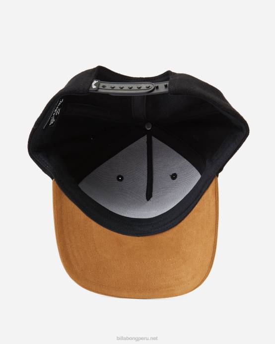 Niños negro/tostado Billabong gorra snapback apilada 04LD999