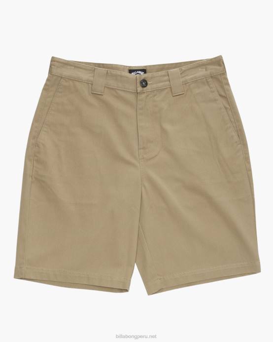 Niños caqui Billabong shorts de trabajo carter 04LD973