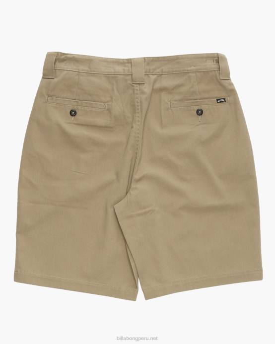 Niños caqui Billabong shorts de trabajo carter 04LD973