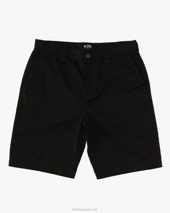 Niños negro Billabong shorts de trabajo carter 04LD979