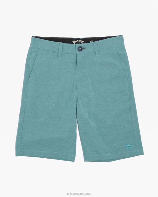 Niños verde azulado polvoriento Billabong Pantalones cortos sumergibles 2-7 crossfire 14'' 04LD970