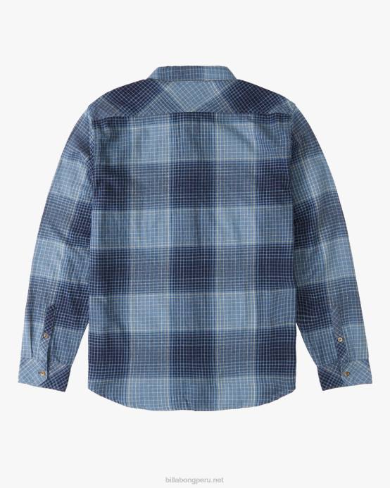 Niños azul pizarra Billabong camisa de franela de la costa 04LD1151