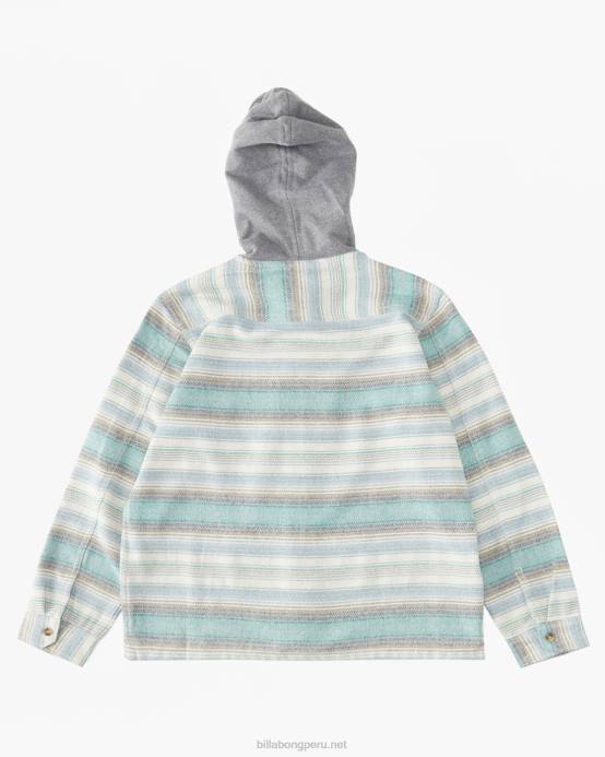 Niños piedra Billabong camisa de franela con capucha baja 04LD1108