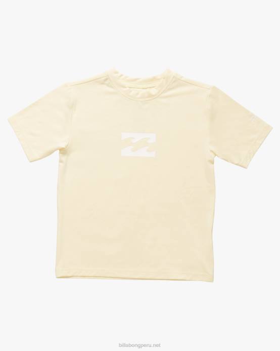 Niños amarillo suave Billabong 2-7 camiseta de surf de manga corta con ajuste holgado para todo el día 04LD1131