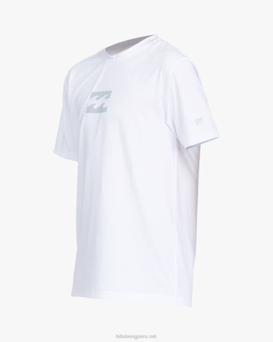 Niños blanco Billabong playera de surf de manga corta con ajuste holgado para todo el día 04LD952