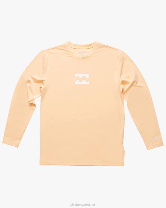 Niños melón polvoriento Billabong playera de surf de manga larga con ajuste holgado para todo el día 04LD1137