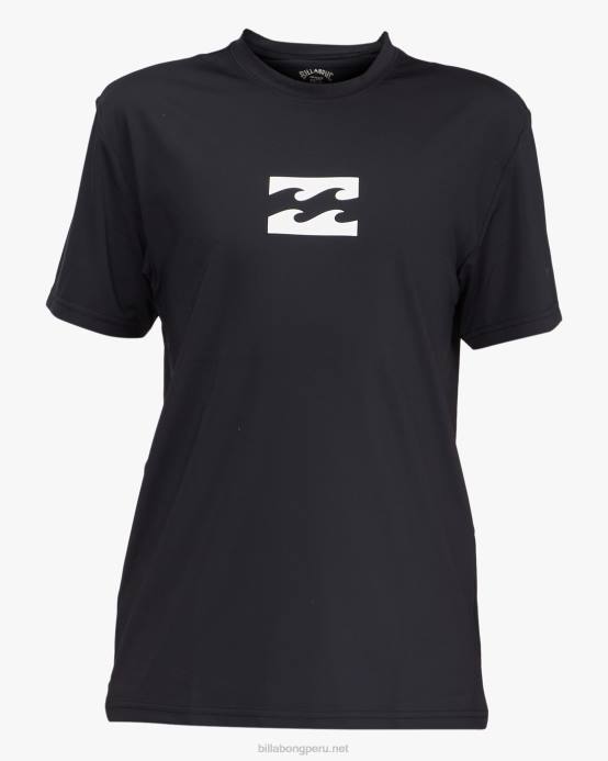 Niños negro Billabong playera de surf de manga corta con ajuste holgado para todo el día 04LD955