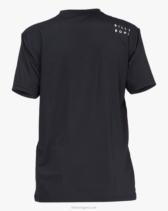 Niños negro Billabong playera de surf de manga corta con ajuste holgado para todo el día 04LD955