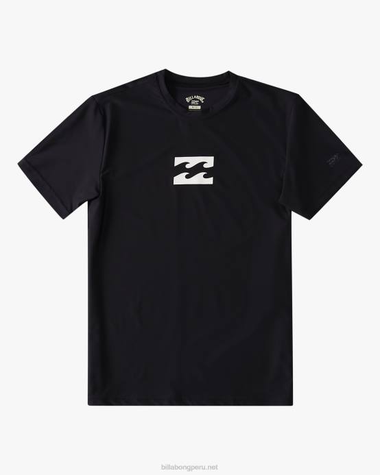 Niños negro Billabong playera de surf de manga corta con ajuste holgado para todo el día 04LD955