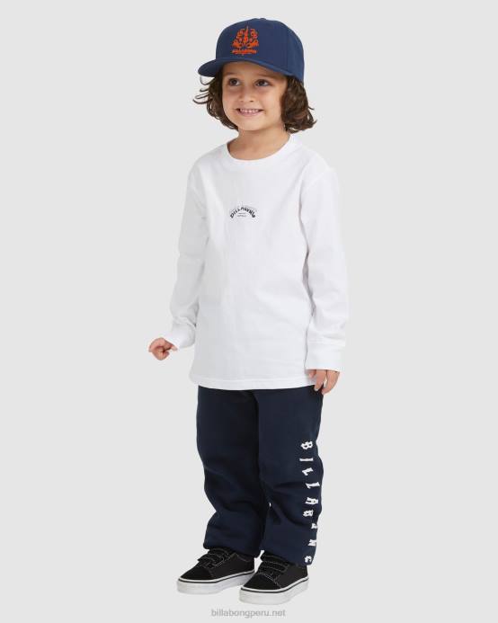 Niños blanco Billabong (2-7) camiseta de manga larga con arco central para niños 04LD1120