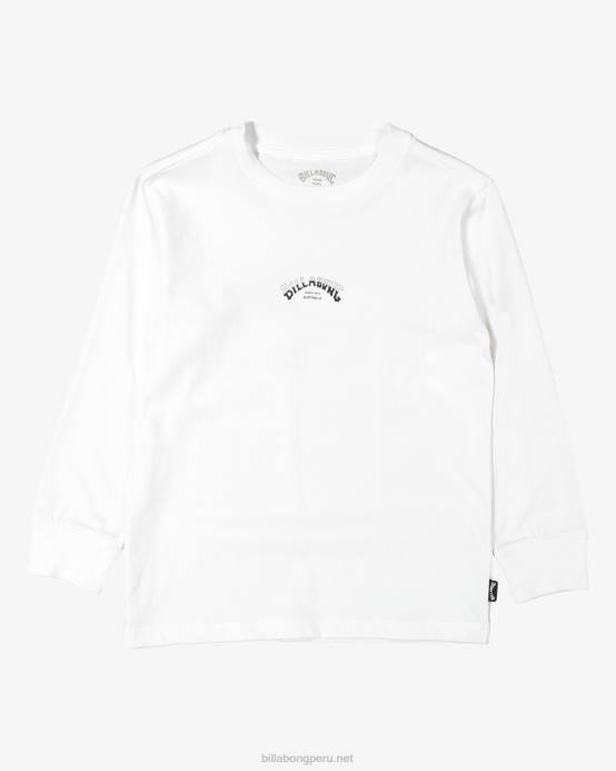 Niños blanco Billabong (2-7) camiseta de manga larga con arco central para niños 04LD1120