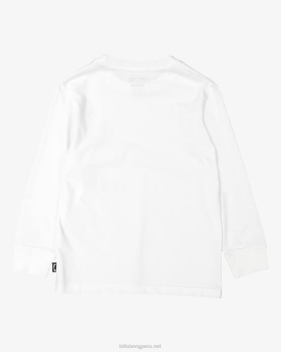 Niños blanco Billabong (2-7) camiseta de manga larga con arco central para niños 04LD1120