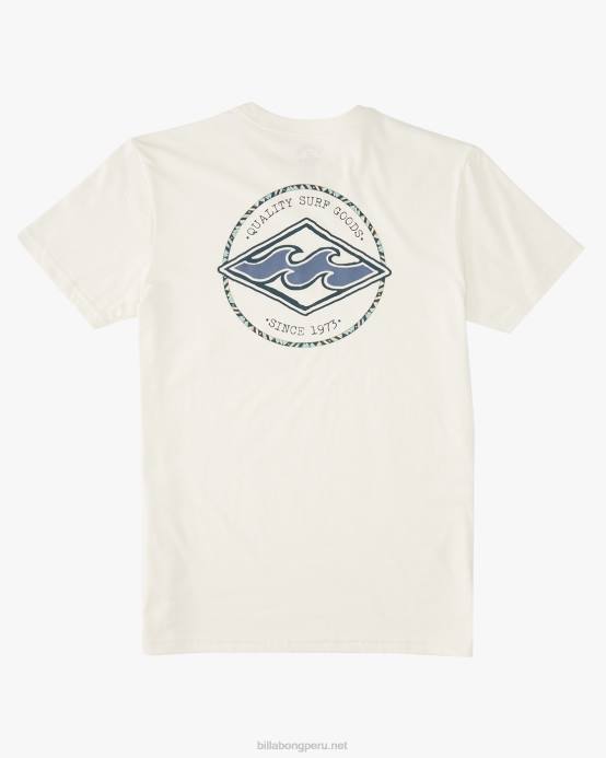 Niños blanquecino Billabong playera de manga corta de diamante del rotor 04LD929