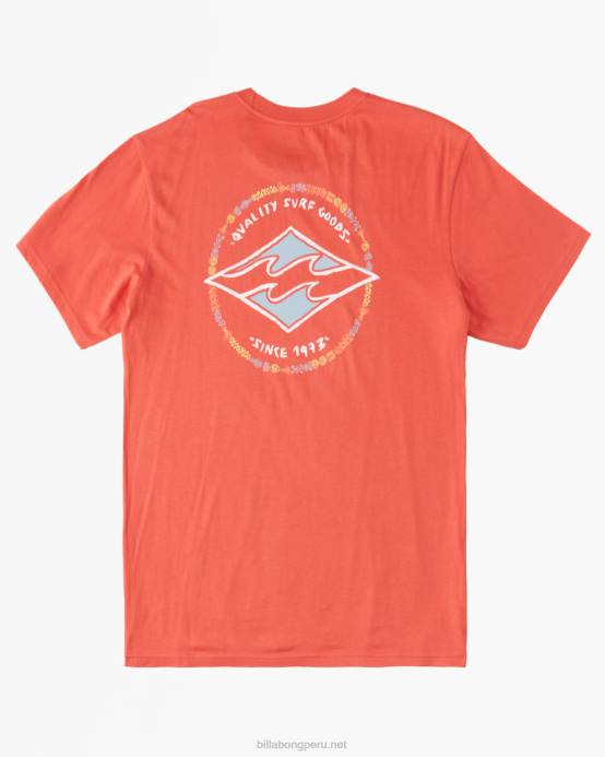 Niños coral oscuro Billabong camiseta rotor diamante 04LD1126