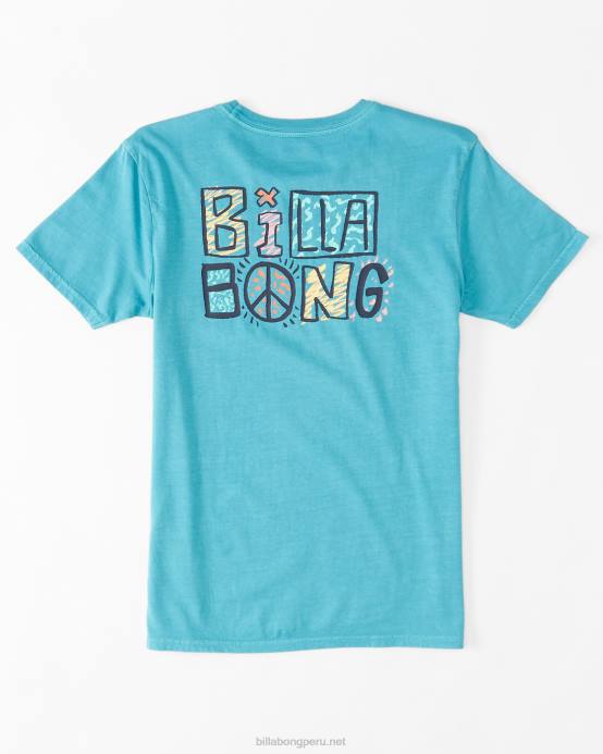 Niños menta oscura Billabong camiseta con texto 04LD1097